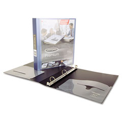 Wilson Jones Metallic Color Flexible Poly Round Ring View Binder, 11 x 8-1/2, 1" Cap, Blue WLJ88207
