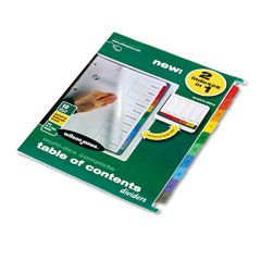 Wilson Jones Multi-Dex Index Assorted Color 10-Tab, Labeled 1-10, Letter, 10/Set WLJ91003