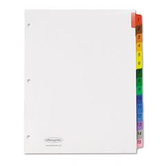 Wilson Jones Multi-Dex Index Assorted Color 15-Tab, Labeled 1-15, Letter, 15/Set WLJ91503