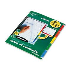 Wilson Jones Multi-Dex Index Assorted Color 5-Tab, 1-5, Letter, 5/Set WLJ90503