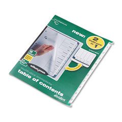 Wilson Jones Multi-Dex Index Black & White 10-Tab, Labeled 1-10, Letter, 10/Set WLJ91001