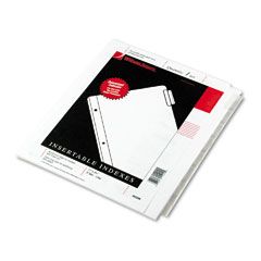 Wilson Jones Oversized Reinforced Insertable Index, Clear 8-Tab, 9-1/4 x 11, White WLJ55209