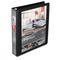 Wilson Jones Premium Single-Touch Locking Round Ring View Binder, 1-1/2" Capacity, Black WLJ87903