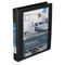 Wilson Jones Premium Single-Touch Locking Round Ring View Binder, 1" Capacity, Black WLJ87900
