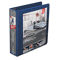 Wilson Jones Premium Single-Touch Locking Round Ring View Binder, 2" Capacity, Blue WLJ87907