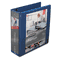 Wilson Jones Premium Single-Touch Locking Round Ring View Binder, 3" Capacity, Blue WLJ87910