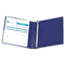 Wilson Jones Print-Won't-Stick Flexible Poly Round Ring View Binder, 1" Capacity, Blue WLJ43345
