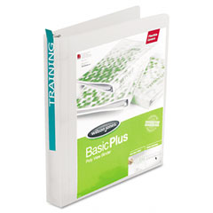 Wilson Jones Print-Won't-Stick Flexible Poly Round Ring View Binder, 1" Capacity, Clear WLJ43337
