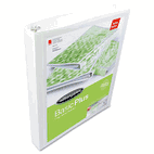 Wilson Jones Print-Won't-Stick Flexible Poly Round Ring View Binder, 1" Capacity, White WLJ43333