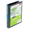 Wilson Jones Print-Wont-Stick Flexible Poly Round Ring View Binder, 1" Capacity, Black WLJ43341