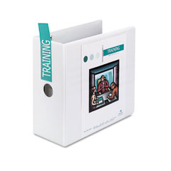 Wilson Jones Professional Plus No-Gap D-Rings Vinyl View Binder, 5" Capacity, White WLJ86650