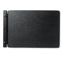Wilson Jones Raven Vinyl-Guarded Post Binder, 11 x 17, 8-1/4 Center, Black WLJ24165N