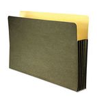 Wilson Jones Recycled File Pocket, Straight Cut, Legal, 3 1/2 Inch Expansion, Green WLJWCC78RG