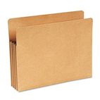 Wilson Jones Recycled File Pocket, Straight Cut, Letter, 3 1/2 Inch Expansion, Kraft WLJWCC68RK