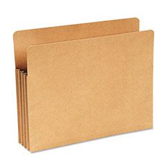 Wilson Jones Recycled File Pocket, Straight Cut, Letter, 3 1/2 Inch Expansion, Kraft WLJWCC68RK