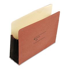 Wilson Jones Seven Inch Expansion Pocket, Straight, Letter, Redrope, 10/Box WLJ68CG