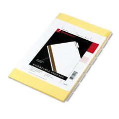 Wilson Jones Single-Sided Reinforced Insertable Index, Clear 8-Tab, 8-1/2 x 14, Buff, 8/Set WLJ54153