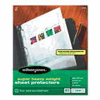Wilson Jones Super Heavy Weight Sheet Protector, Non-Glare Finish, Clear, 25/Box WLJ21403