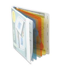 Wilson Jones View-Tab Round Ring Presentation Binder, 5-Tab Style, 5/8" Capacity, White WLJ55364