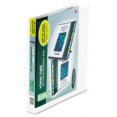Wilson Jones View-Tab Round Ring Presentation Binder, 8-Tab Style, 1" Capacity, White WLJ55094