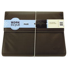 Wilson Jones WorkStyle Cut and Sewn Filer, One Pocket, Two Inch Capacity, Letter, Brown WLJ31809