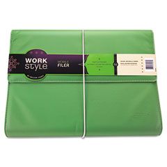 Wilson Jones WorkStyle Cut and Sewn Filer, One Pocket, Two Inch Capacity, Letter, Green WLJ31807