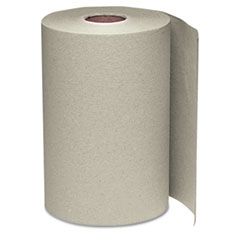 Windsoft Nonperforated Paper Towel Roll, 8 x 350', Natural, 12/Carton WNS108