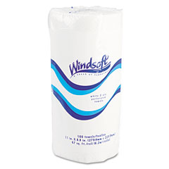 Windsoft Paper Towel Roll, 11 x 8 4/5, White, 100/Roll WNS1220RL