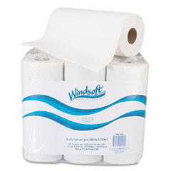 Windsoft Paper Towel Roll, 11 x 8 4/5, White, 72/Roll, 6 Rolls/Pack WNS2420