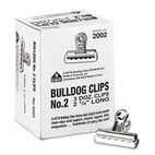 X-ACTO Bulldog Clips, Steel, 1/2" Capacity, 2-1/4"w, Nickel-Plated, 36/Box EPI2002
