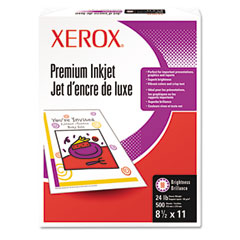 Xerox Premium Inkjet Paper, 95 Brightness, 24lb, 8-1/2 x 11, White, 500 Sheets/Ream XER3R13037
