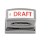 Xstamper ECO-GREEN Title Message Stamp, DRAFT, Pre-Inked/Re-Inkable, Red XST1360