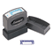 Xstamper ECO-GREEN Title Message Stamp, ENTERED, Pre-Inked/Re-Inkable, Blue XST1205