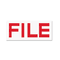 Xstamper ECO-GREEN Title Message Stamp, FILE, Pre-Inked/Re-Inkable, Red XST1051
