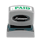 Xstamper ECO-GREEN Title Message Stamp, PAID, Pre-Inked/Re-Inkable, Light Green XST1827