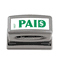 Xstamper ECO-GREEN Title Message Stamp, PAID, Pre-Inked/Re-Inkable, Light Green XST1827