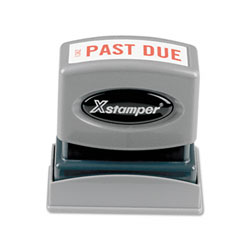 Xstamper ECO-GREEN Title Message Stamp, PAST DUE, Pre-Inked/Re-Inkable, Red XST1362