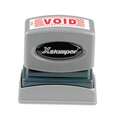 Xstamper ECO-GREEN Title Message Stamp, VOID, Pre-Inked/Re-Inkable, Red XST1825