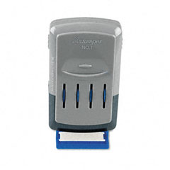 Xstamper ECO-GREEN VersaDater Line Dater, Message Dater, Pre-Inked, Blue XST52113