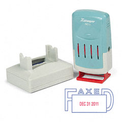 Xstamper ECO-GREEN VersaDater Message Dater, FAXED, Blue/Red XST66213