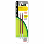 Zebra H-Refills for Jimnie Clip Retractable Ballpoint, Medium, Red, 3/Pack ZEB85933