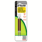 Zebra JF Refill for Jimnie Gel RT/Sarasa/Z-Grip Gel Roller Ball, Med, Red, 2/Pack ZEB87032