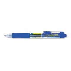 Zebra Jimnie Roller Ball Retractable Gel Pen, Blue Ink, Medium, Dozen ZEB47020