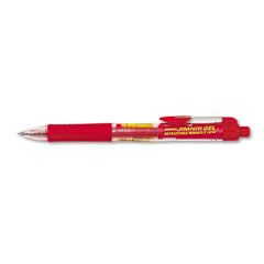 Zebra Jimnie Roller Ball Retractable Gel Pen, Red Ink, Medium, Dozen ZEB47030