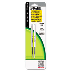 Zebra Refill for F301, F301 Ultra, F402, 301A, Spiral Ballpoint, Fine, Black, 2/Pack ZEB85512