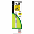 Zebra Refill for F301, F301 Ultra, F402, 301A, Spiral Ballpoint, Med, Black, 2/Pack ZEB85412
