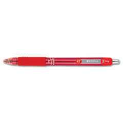 Zebra Z-Grip Roller Ball Retractable Gel Pen, Red Ink, Medium, Dozen ZEB42430