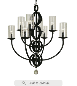 Framburg 1048 BN/F Compass 8-Light Dining Chandelier in Brushed Nickel