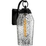 Norwell Lighting 1265-MB-IG Lyrids 1 Light Outdoor Wall Sconce in Matte Black with Inclusion Glass