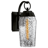 Norwell Lighting 1266-MB-IG Lyrids 1 Light Outdoor Wall Sconce in Matte Black with Inclusion Glass